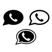 Call chat message icons vector