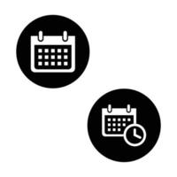 Calendar time Date Schedule icons vector
