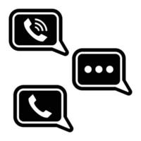 Call talk chat conversation word message Icons vector