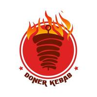 Doner Kebab Logo Icon. vector