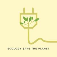 Alternative power ecology save the planet vector