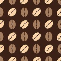 Dark brown roasted coffee beans vector