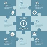 rompecabezas infográfico para empresas vector