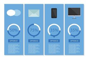 Infographic various communication channels vector