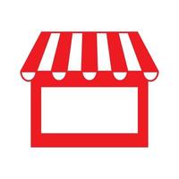 soporte de tienda rojo moderno logotipo símbolo icono vector diseño gráfico ilustración idea creativa