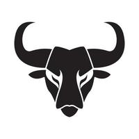 cara vaca negra fuerte diseño de logotipo vector gráfico símbolo icono signo ilustración idea creativa