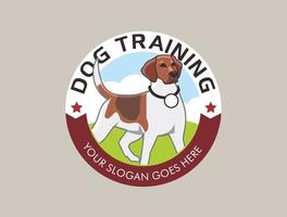 perro tren entrenamiento animal rescate logo vector