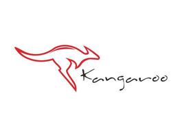 kangaroo fast symbol outline logo vector