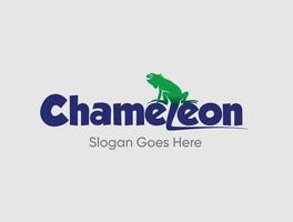 chameleon reptile animal pet logo vector