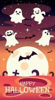 Halloween Concept With Cartoon Character vector