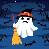 Halloween Concept With Cartoon Character vector