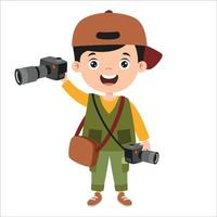 Cartoon Drawing Of A Photographer vector