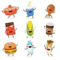 Set Of Various Delicious Foods vector