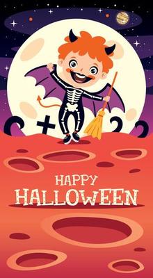 Halloween Concept With Cartoon Character