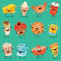 Set Of Various Delicious Foods vector