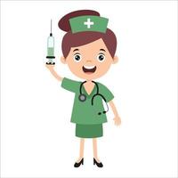 Cartoon Drawing Of A Nurse vector