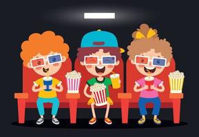 Cinema Concept With Cartoon Character vector