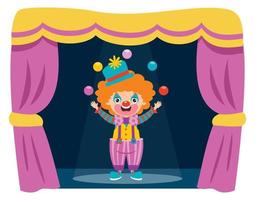 Theater Scene With Cartoon Characters vector