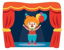 Theater Scene With Cartoon Characters vector