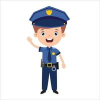 Cartoon Drawing Of A Police Officer vector