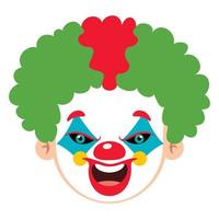 Cartoon Drawing Of A Creepy Clown Face vector