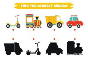Find The Correct Shadow Activity vector
