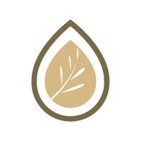 feminine drop water olive oil logo symbol icon vector graphic design illustration idea creative