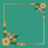 Flowers Square Frame vector