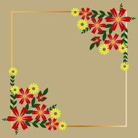 Flowers Square Frame vector