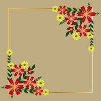 Flowers Square Frame vector