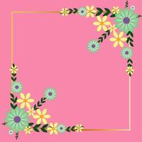 Flowers Square Frame vector