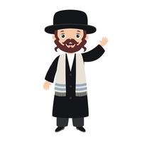 Cartoon Drawing Of A Jewish Man vector