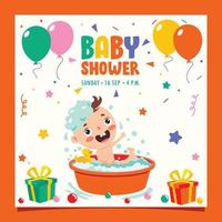 Cartoon Drawing Of A  Newborn Baby Character vector