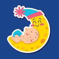 Cartoon Drawing Of A  Newborn Baby Character vector