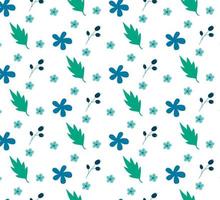 Flower background minimal on white background. Modern minimal style. Vector fabric seamless pattern.