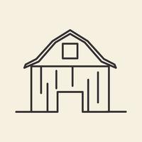 simple line hipster warehouse logo symbol icon vector graphic design illustration idea creative