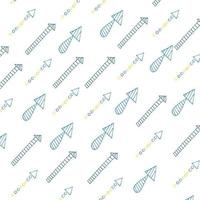Hand-drawn various arrows on white background. vector
