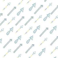 Hand-drawn various arrows on white background. vector