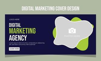digital marketing template design vector