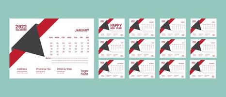 simple desk calender template desig vector