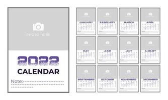 minimal best wall calendar vector with cover page