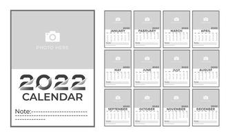 minimal best wall calendar vector with cover page