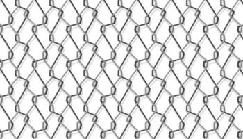 Wire mesh fence on white background. vector