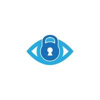 eye lock logo design and vector image