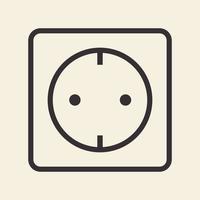 lines hipster power socket logo symbol icon vector graphic design illustration idea creative