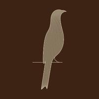 pájaro plano halcón en la rama logotipo diseño vector gráfico símbolo icono signo ilustración idea creativa