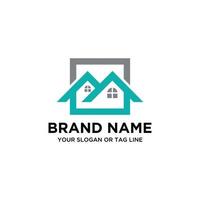 Square home Logo design and vector image