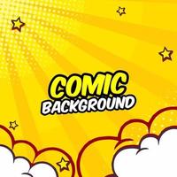 Yellow comic background vector