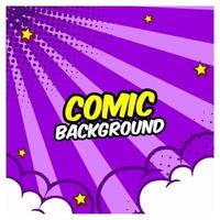 Purple comic background vector