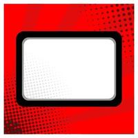 Blank board in red comic background vector